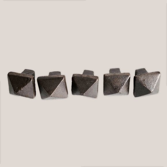 Square Pyramid Handmade Cabinet Knob Pulls for Drawers/Cabinets Set of 5 Handles - Picture 1 of 7